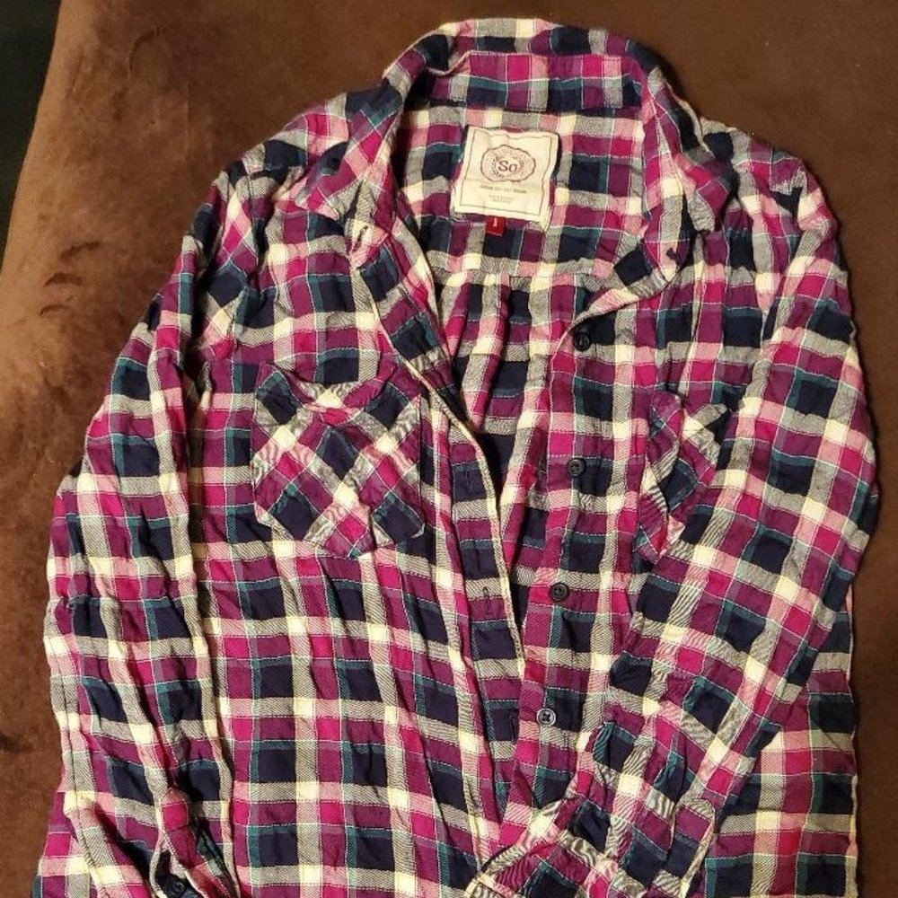 Plaid Marron/Dark Blue Shirt (Worn)